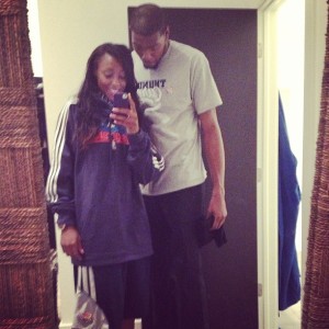 This photo of the two basketball stars was tweeted out announcing their engagement.
