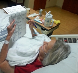 Flo Olds fills out her ballot for the 2014 Genera Election. She has voted each time since 1944.