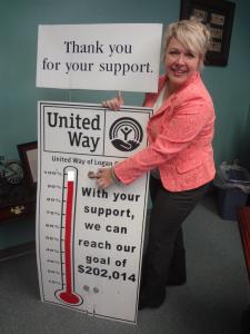 Sereniah Breland, United Way Campaign Chairwoman, reflects that the campaign is just “inches” from the goal.  Help bring us over the top!